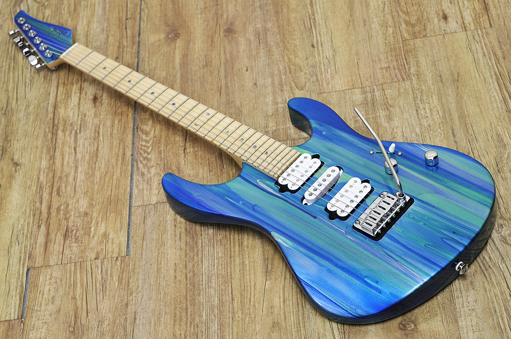 Suhr JST Modern Custom Aqua Sparkle Drip_トップ