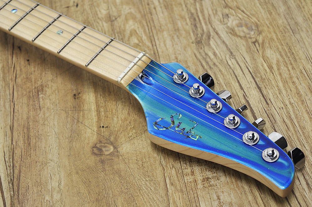 Suhr JST Modern Custom Aqua Sparkle Drip_ヘッド