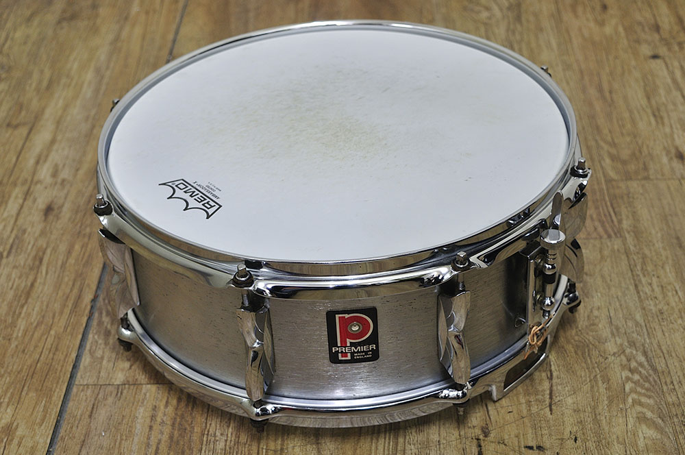 Premier 1410 Brushed Aluminum Snare Drum (2)